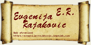 Evgenija Rajaković vizit kartica